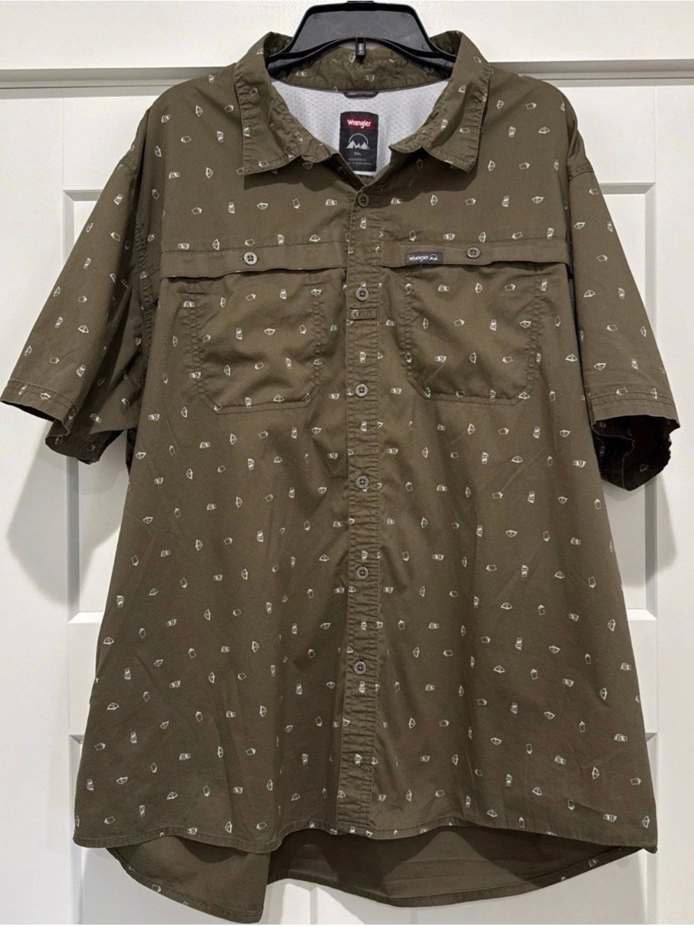 Wrangler Outdoor Series Men's Short-Sleeve Button-Up Shirt XXL